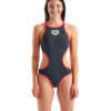 001198-540-W ARENA ONE BIGLOGO ONE PIECE-001.bdce6ee6 Costume Intero Donna Arena One Biglogo Asphalt Fluo Red