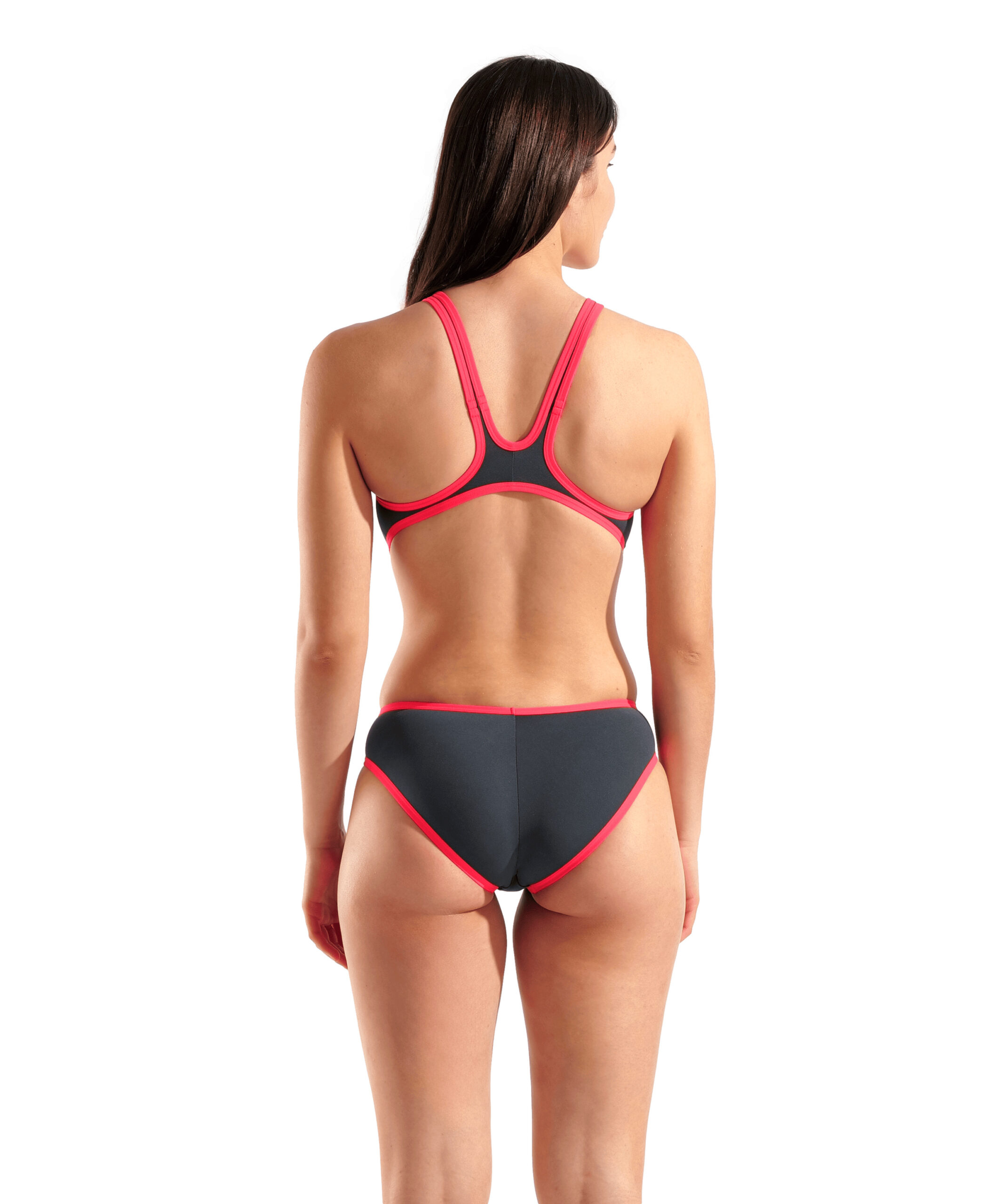 001198-540-W ARENA ONE BIGLOGO ONE PIECE-002.c63bb55e Costume Intero Donna Arena One Biglogo Asphalt Fluo Red