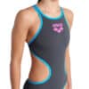001198-581-W ARENA ONE BIGLOGO ONE PIECE-005.jpg Costume Intero Donna Arena One Biglogo Asphalt-Turquoise