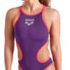 001198-998-W ARENA ONE BIGLOGO ONE PIECE-004.6faac487 Costume Intero Donna Arena One Biglogo Plum Bright Coral