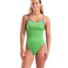 004651-608-WOMEN'S SWIMSUIT LACE BACK SOLID-001.6f6acb90 COSTUME donna LACE-BACK ARENA Green Neon Blue