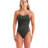 004651-609-WOMEN'S SWIMSUIT LACE BACK SOLID-001.857fe86d COSTUME donna LACE-BACK ARENA Dark Sage Shocking Pink