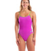 004651-966-WOMEN'S SWIMSUIT LACE BACK SOLID-001.1aad2754 COSTUME donna LACE-BACK ARENA Very Fuchsia Team Green