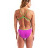 004651-966-WOMEN'S SWIMSUIT LACE BACK SOLID-002.5fe37a43 COSTUME donna LACE-BACK ARENA Very Fuchsia Team Green