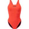 004763-300-WOMEN'S TEAM SWIMSUIT SWIM TECH SOLID-005-F-S.jpg Costume donna TEAM-SWIM-TECH Bright Coral ARENA
