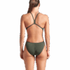 004766-660-WOMEN'S TEAM SWIMSUIT CHALLENGE SOLID-002 Costume Donna Team Challenge ARENA Dark Sage White