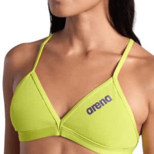 TOP DONNA BIKINI Tie Back Solid Soft Green ARENA