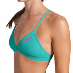 TOP DONNA BIKINI Tie Back Solid ARENA Water Shocking Pink