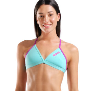 TOP DONNA BIKINI Tie Back Solid ARENA Water Very Fuchsia