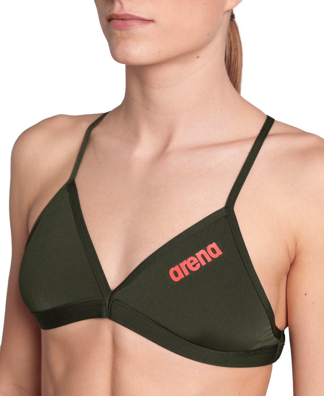 TOP DONNA BIKINI Tie Back Solid Dark Sage ARENA