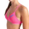 TOP DONNA BIKINI Tie Back Solid ARENA Shocking Pink Blue River