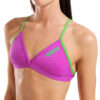 004768-960-WOMEN'S TEAM SWIM TOP TIE BACK SOLID-004.d1fad849 TOP DONNA BIKINI Tie Back Solid ARENA Very Fuchsia Team Green