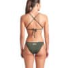SLIP DONNA BIKINI Bottom Solid ARENA Dark Sage White