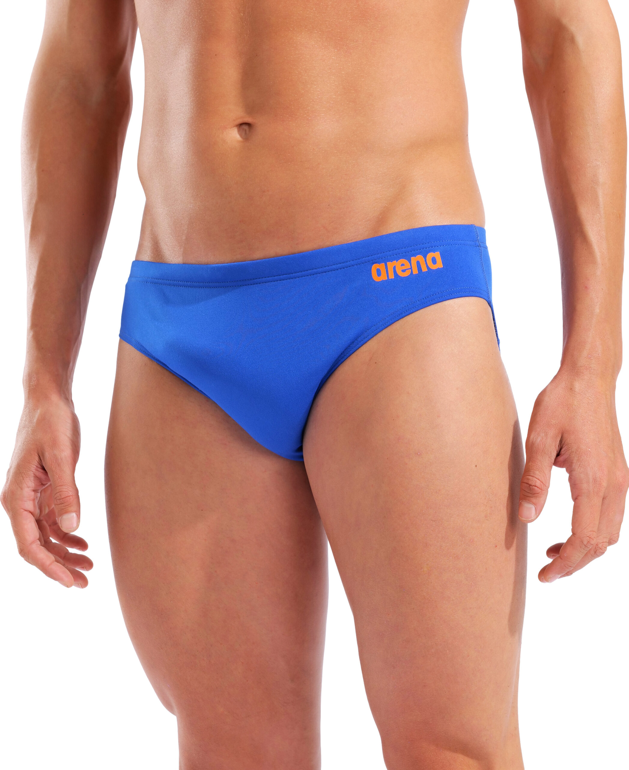 004773-803-MEN'S TEAM SWIM BRIEFS SOLID-004.90381218 SLIP uomo Team ARENA Neon Blue Team Orange