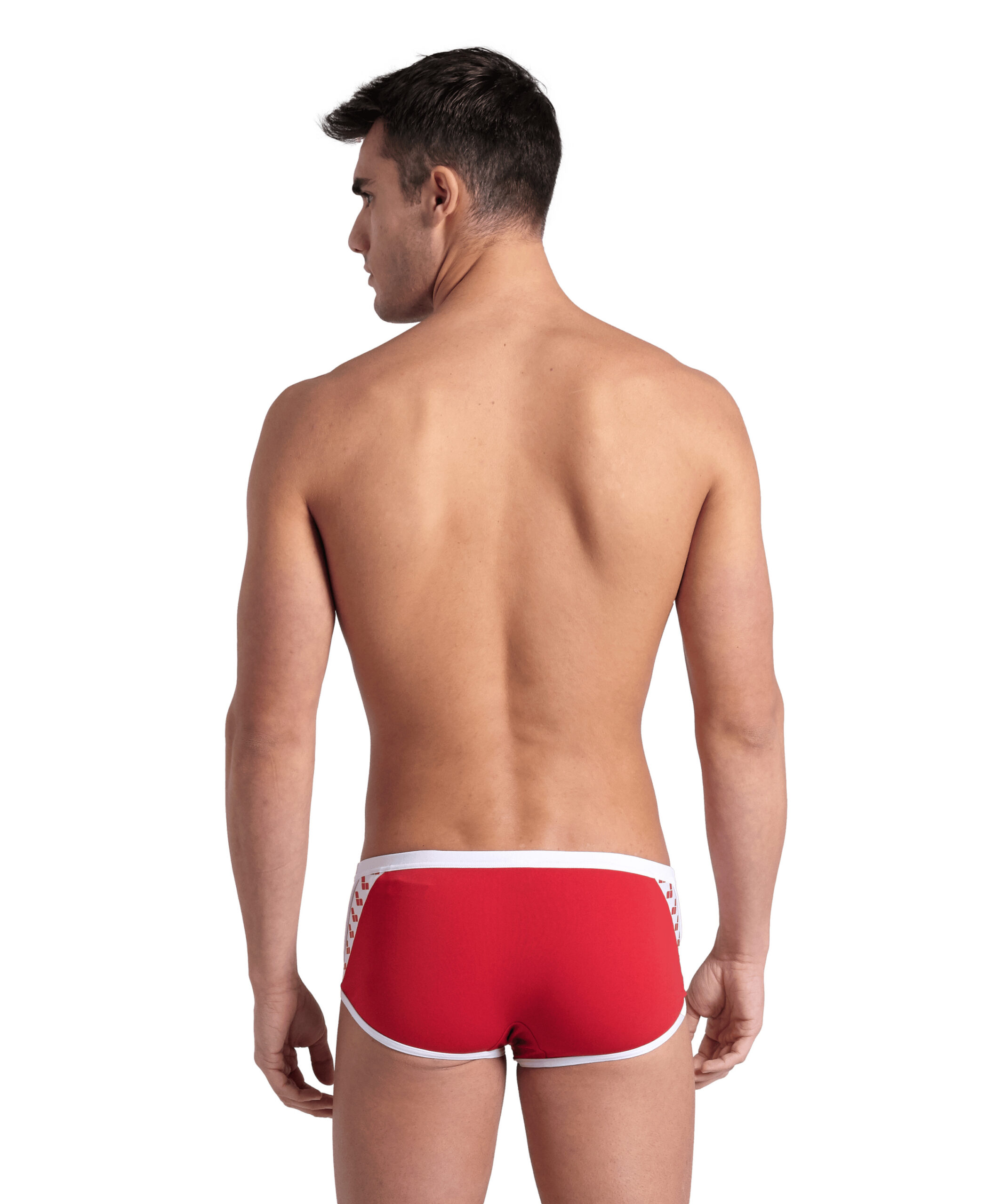 Costume uomo piscina trunk ICONS ARENA Rosso Bianco