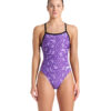 007739-900-WOMEN'S ARENA ESCAPE SWIMSUIT CHALLENGE BACK-001.73eb4c1c Costume donna ESCAPE CHALLENGE BACK ARENA Black Team Purple