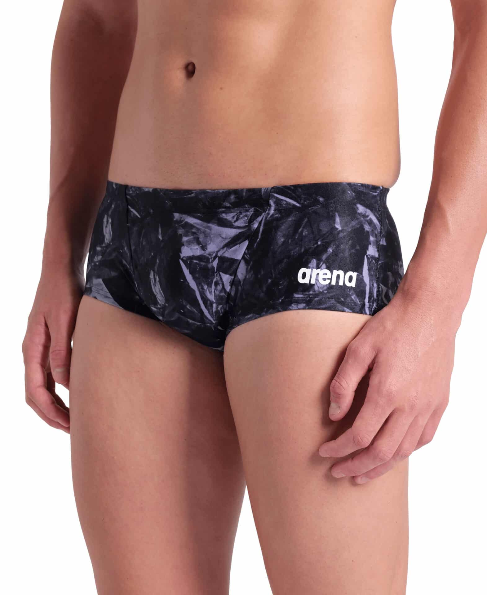 007923-500-MEN'S ARENA TEAM CRACKLE SWIM LOW WAIST SHORT-005.3cf68338 SHORT vita bassa uomo ARENA TEAM CRACKLE Black