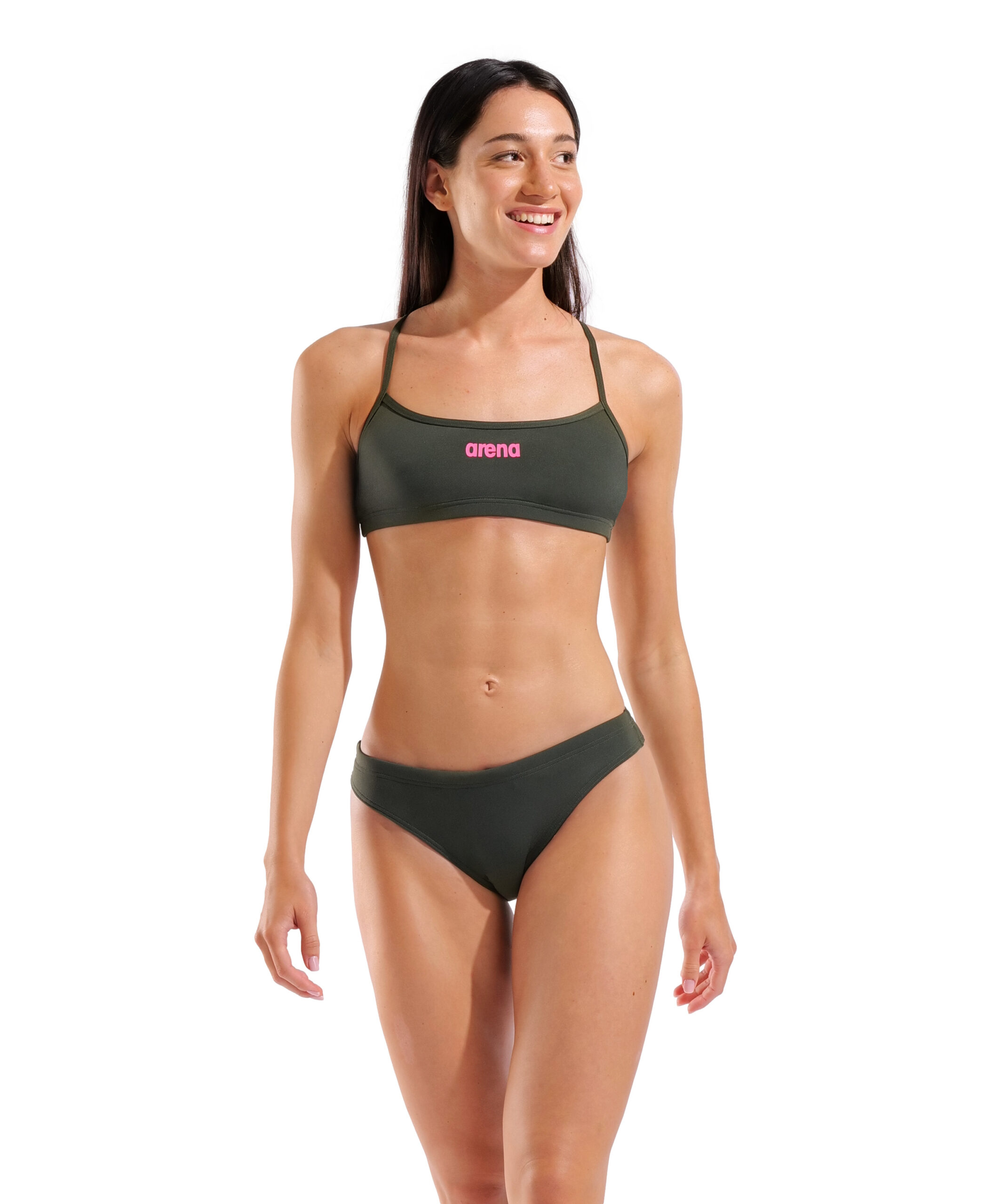 008818-609-WOMEN'S ARENA BIKINI BANDEAU SOLID-001.7ccccfa2 Bikini BANDEAU SOLID ARENA Dark Sage Shocking Pink