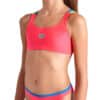 BIKINI SOLID TWO PIECES ARENA bambina Fluo Red Blue