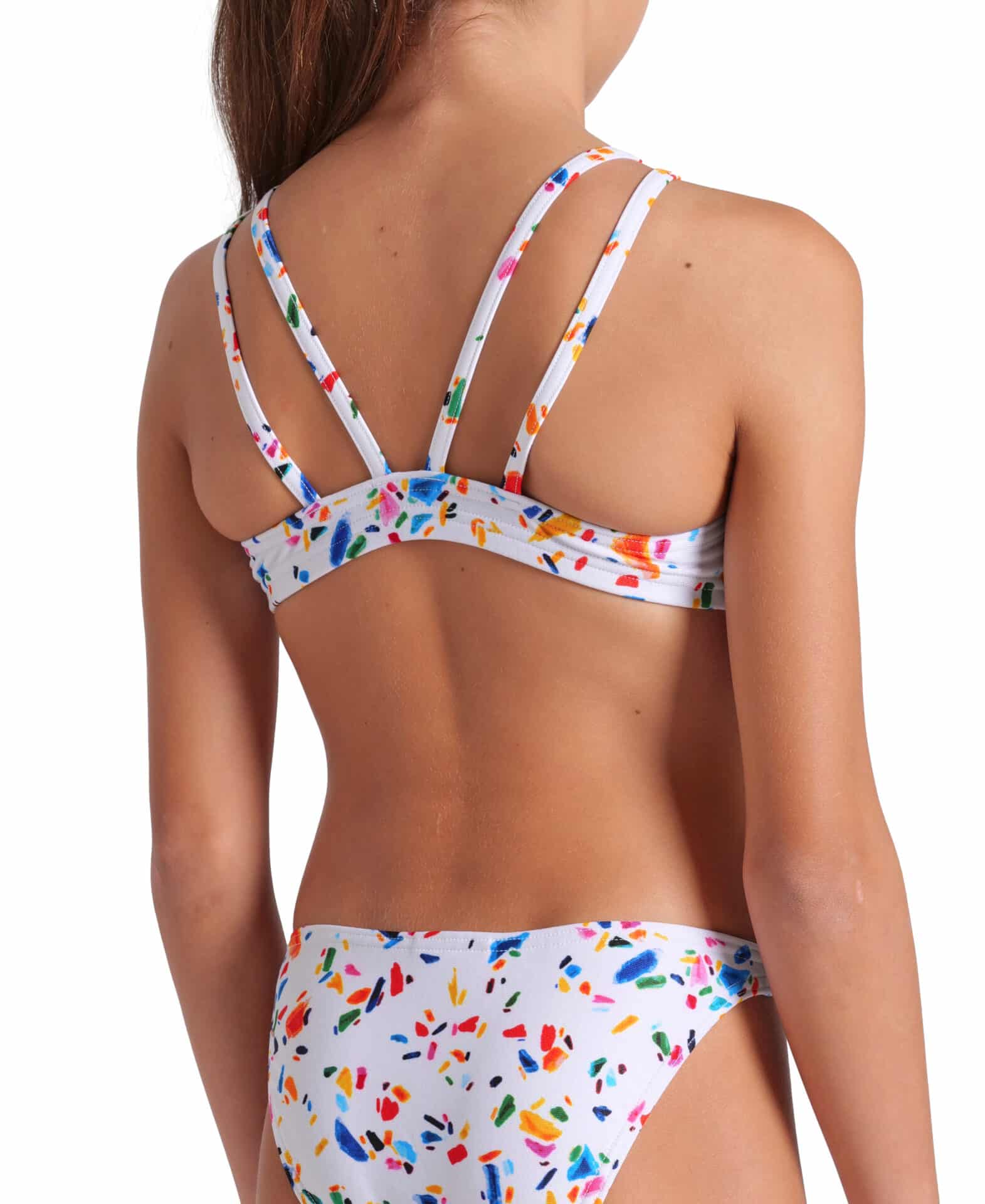 009088-750-GIRL'S ARENA CONFETTI SWIMSUIT TWO PIECES-005.74264def BIKINI CONFETTI TWO PIECES ARENA Bianco bambina