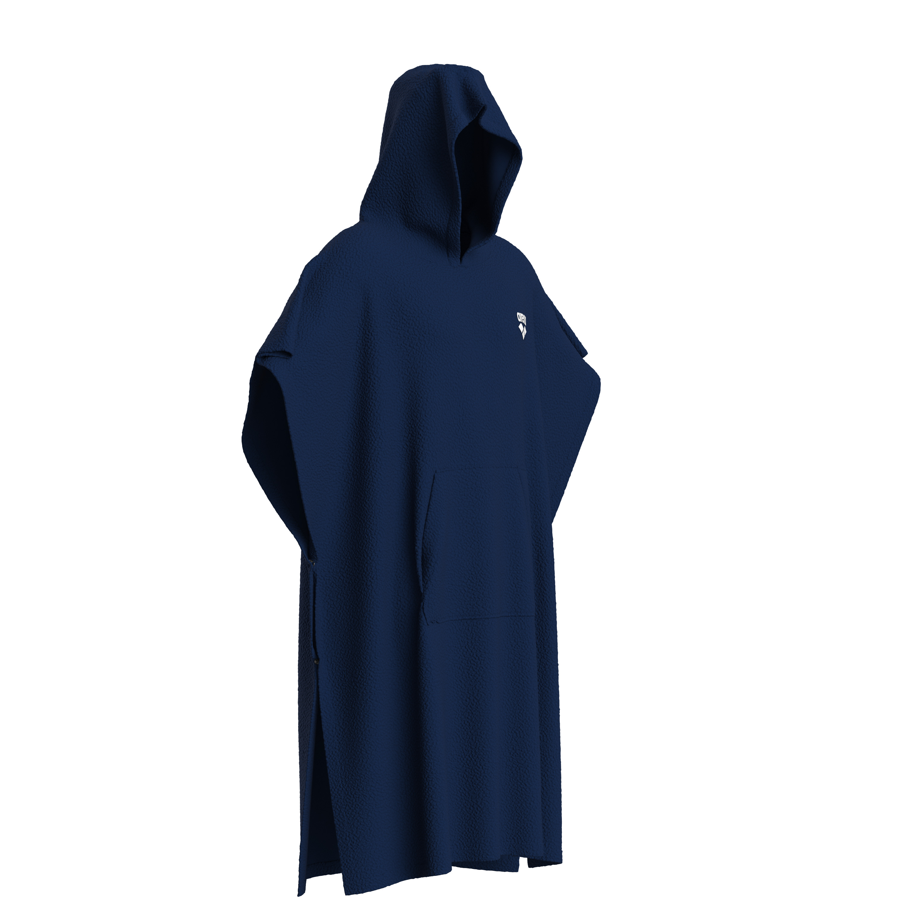COTTON PONCHO ARENA Navy White