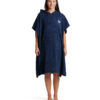COTTON PONCHO ARENA Navy White