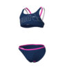 BIKINI LOGO TWO PIECES ARENA bambina Navy Shocking Pink White