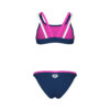 BIKINI LOGO TWO PIECES ARENA bambina Navy Shocking Pink White