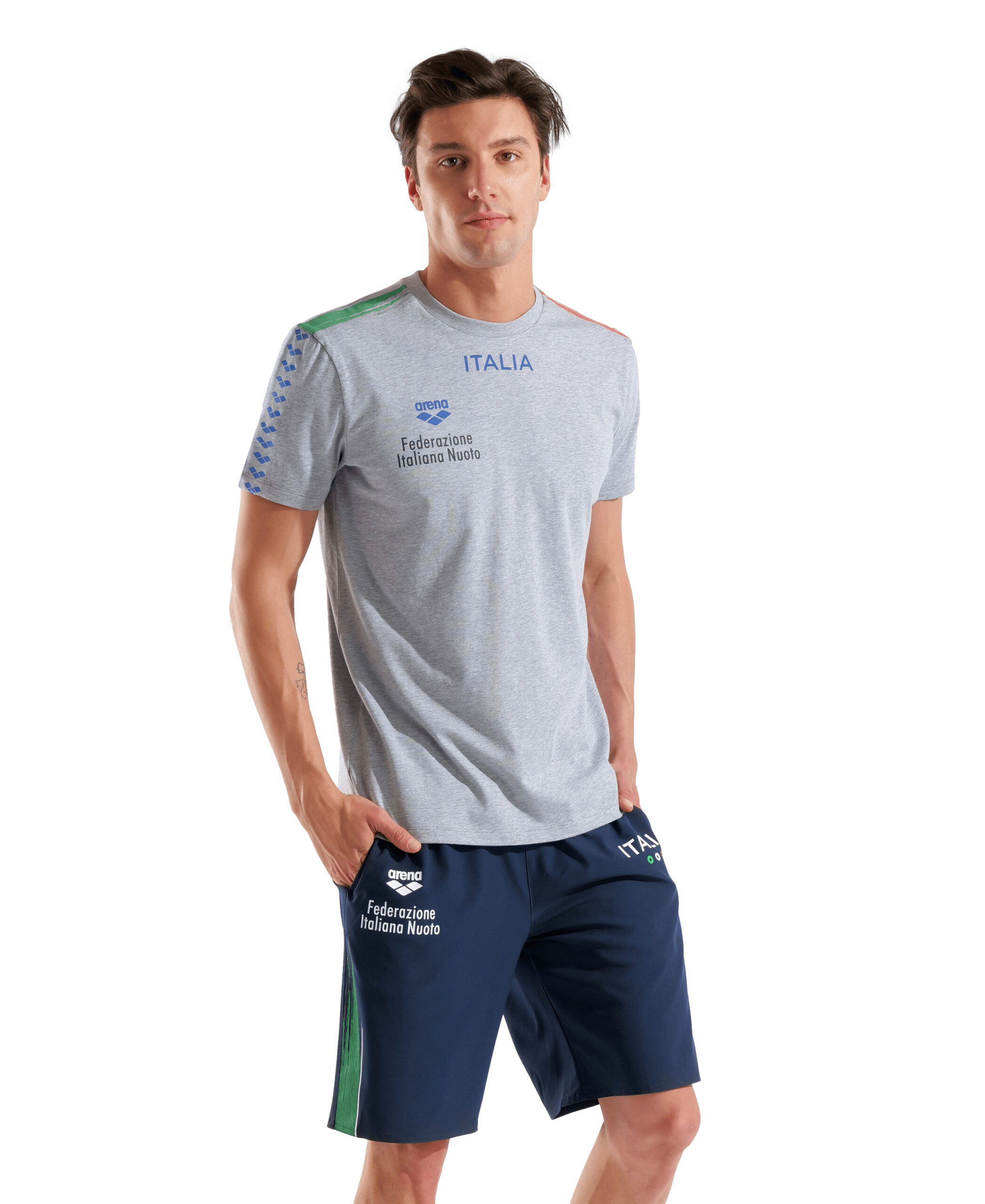 T-Shirt Unisex TEAM STRIPE ARENA Grigia