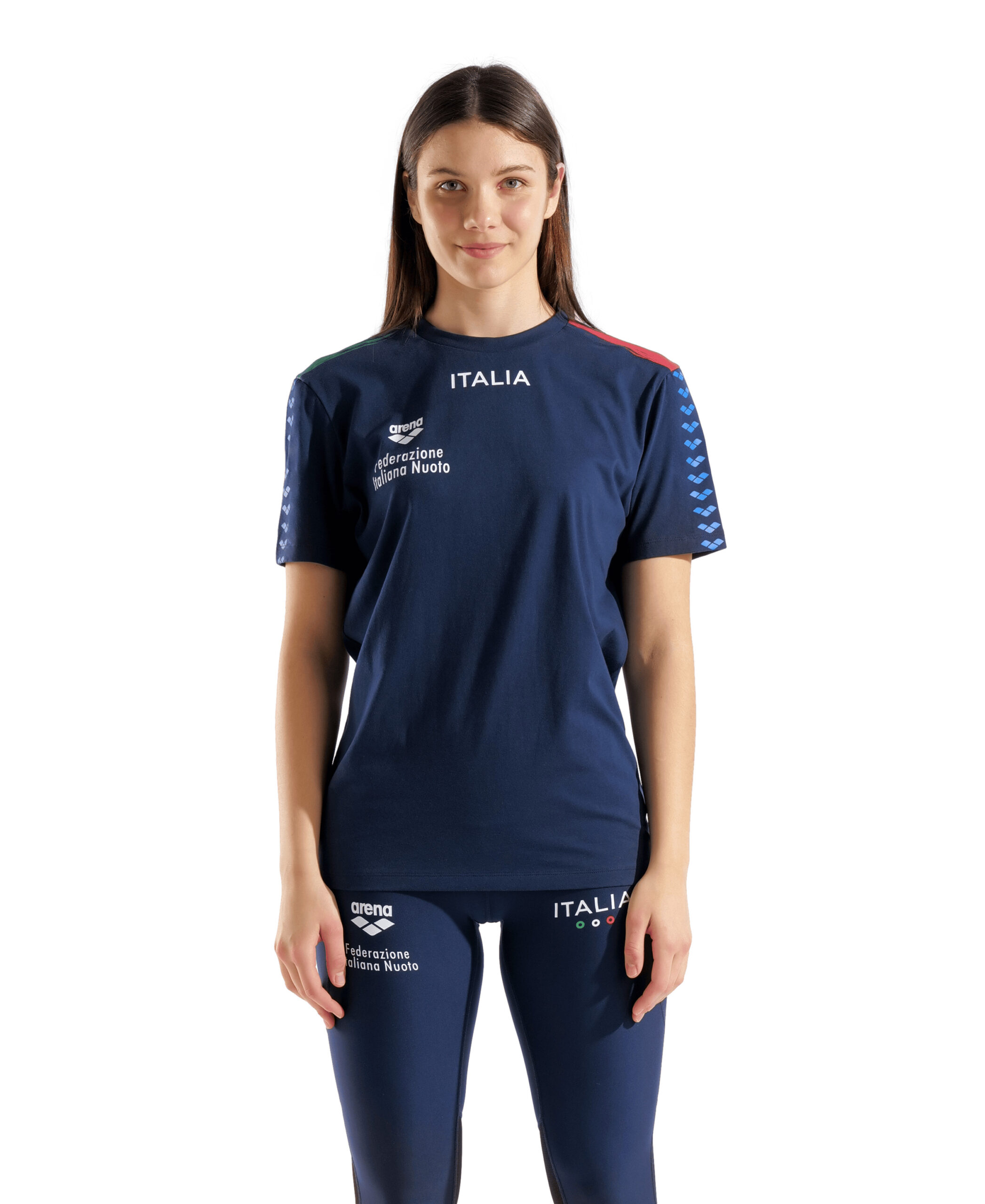 010958-700-ITALIA T-SHIRT TEAM STRIPE-003.27f2bea9 T-Shirt Unisex TEAM STRIPE ARENA Blu
