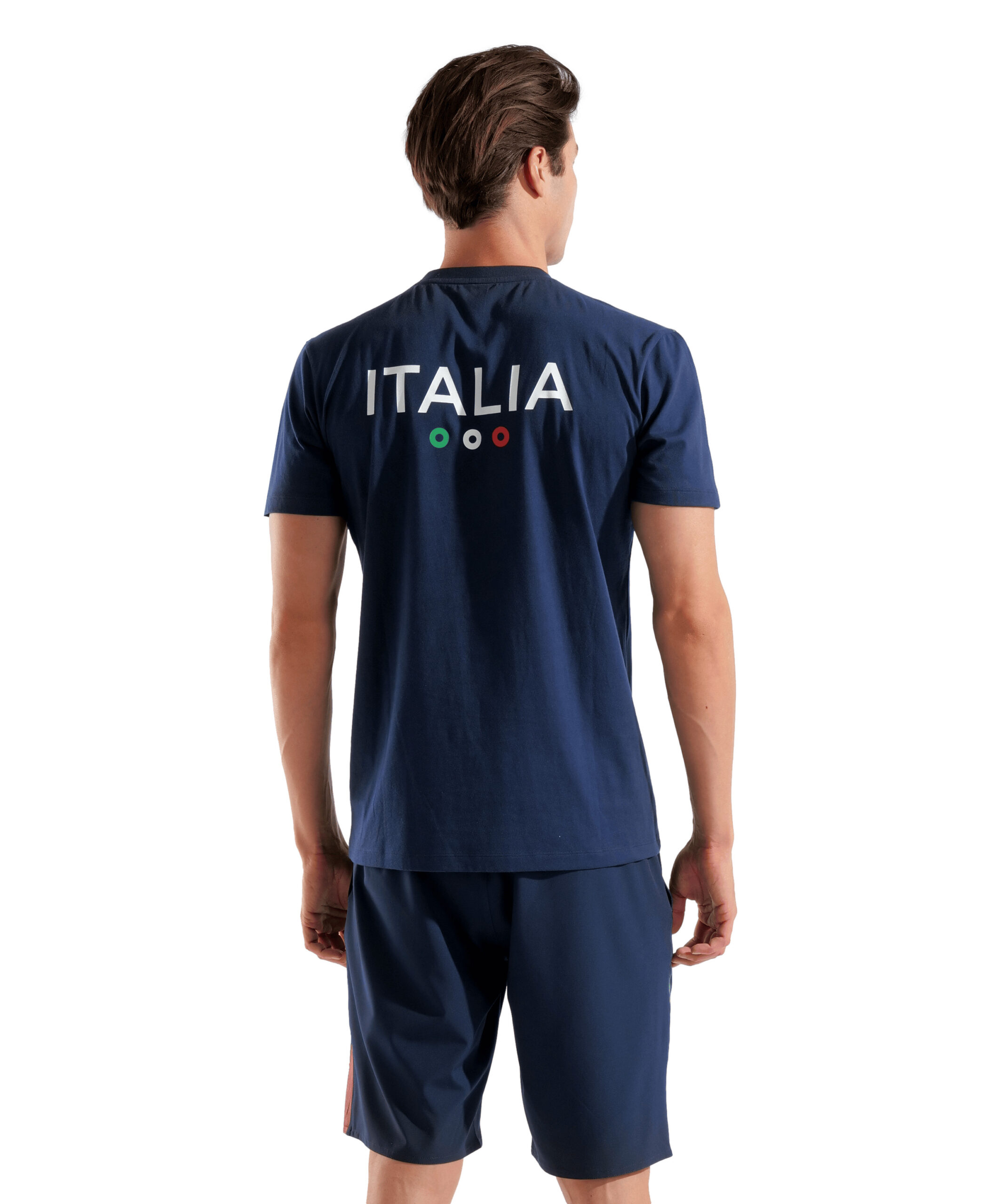 010958-700-ITALIA T-SHIRT TEAM STRIPE-004.a00e5087 T-Shirt Unisex TEAM STRIPE ARENA Blu