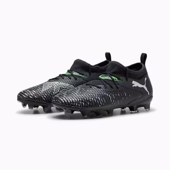 10814302 b Scarpa calcio FUTURE 8 MATCH FG/AG Black Gray Green JUNIOR