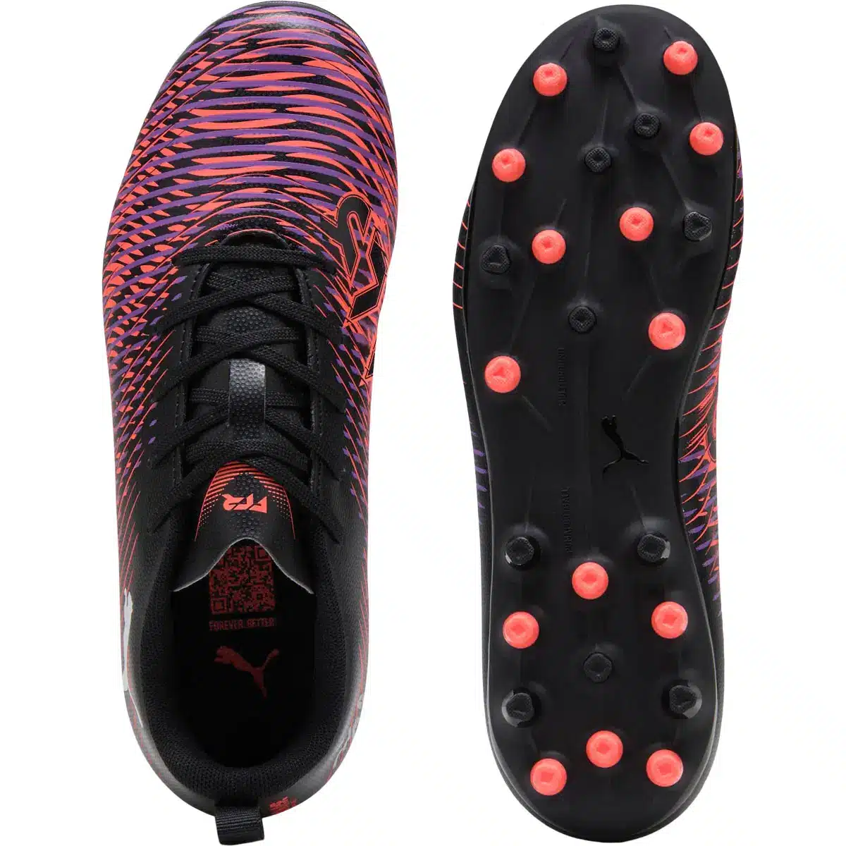 108393_01_03 Scarpa calcio FUTURE 8 PLAY MG PUMA Black Glowing Junior