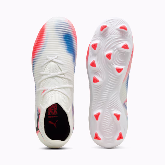10861301 d Scarpa calcio FUTURE 8 PRO FG/AG White Glowing Red JUNIOR