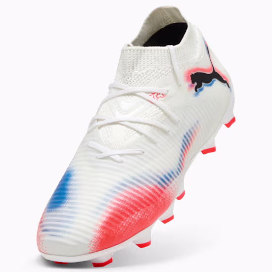 10861301 f Scarpa calcio FUTURE 8 PRO FG/AG White Glowing Red JUNIOR