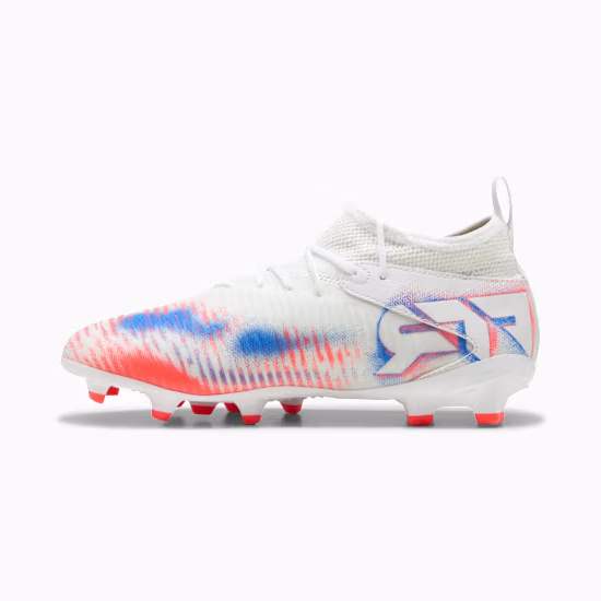 10861401 e Scarpa calcio FUTURE 8 MATCH FG/AG White Glowing Red JUNIOR