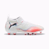 10861401 Scarpa calcio FUTURE 8 MATCH FG/AG White Glowing Red JUNIOR