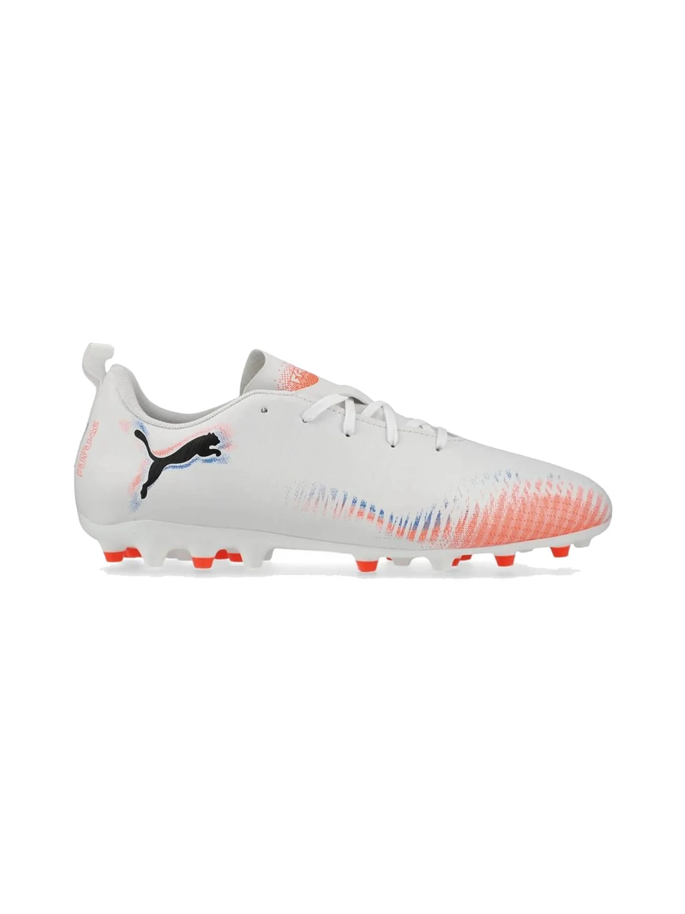 108623_011 Scarpa calcio FUTURE 8 PLAY MG PUMA White Glowing Red JUNIOR