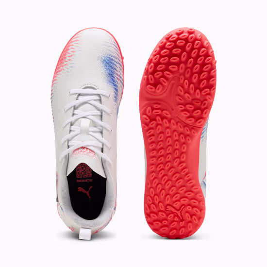10862601 d Scarpa calcio FUTURE 8 PLAY TT PUMA White Glowing Red Junior
