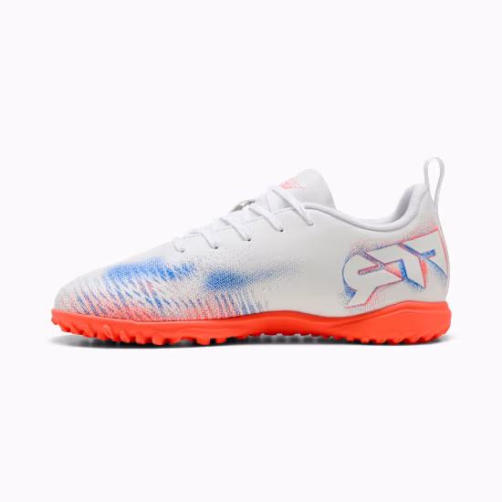 10862601 e Scarpa calcio FUTURE 8 PLAY TT PUMA White Glowing Red Junior