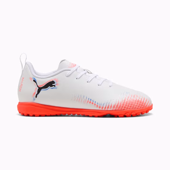 10862601 Scarpa calcio FUTURE 8 PLAY TT PUMA White Glowing Red Junior