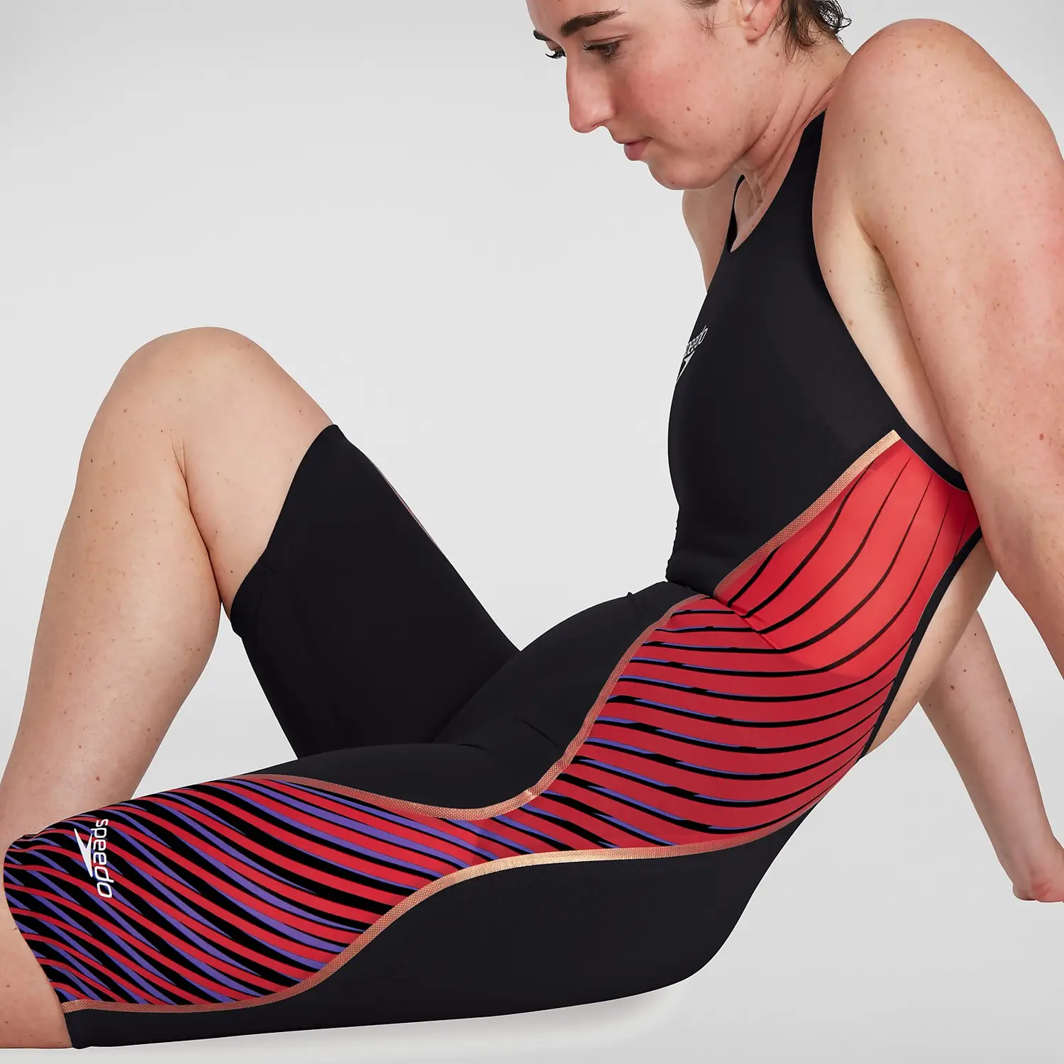 13888687-1294972938196857 Fastskin LZR Intent Openback Kneeskin Donna BLACK/RED