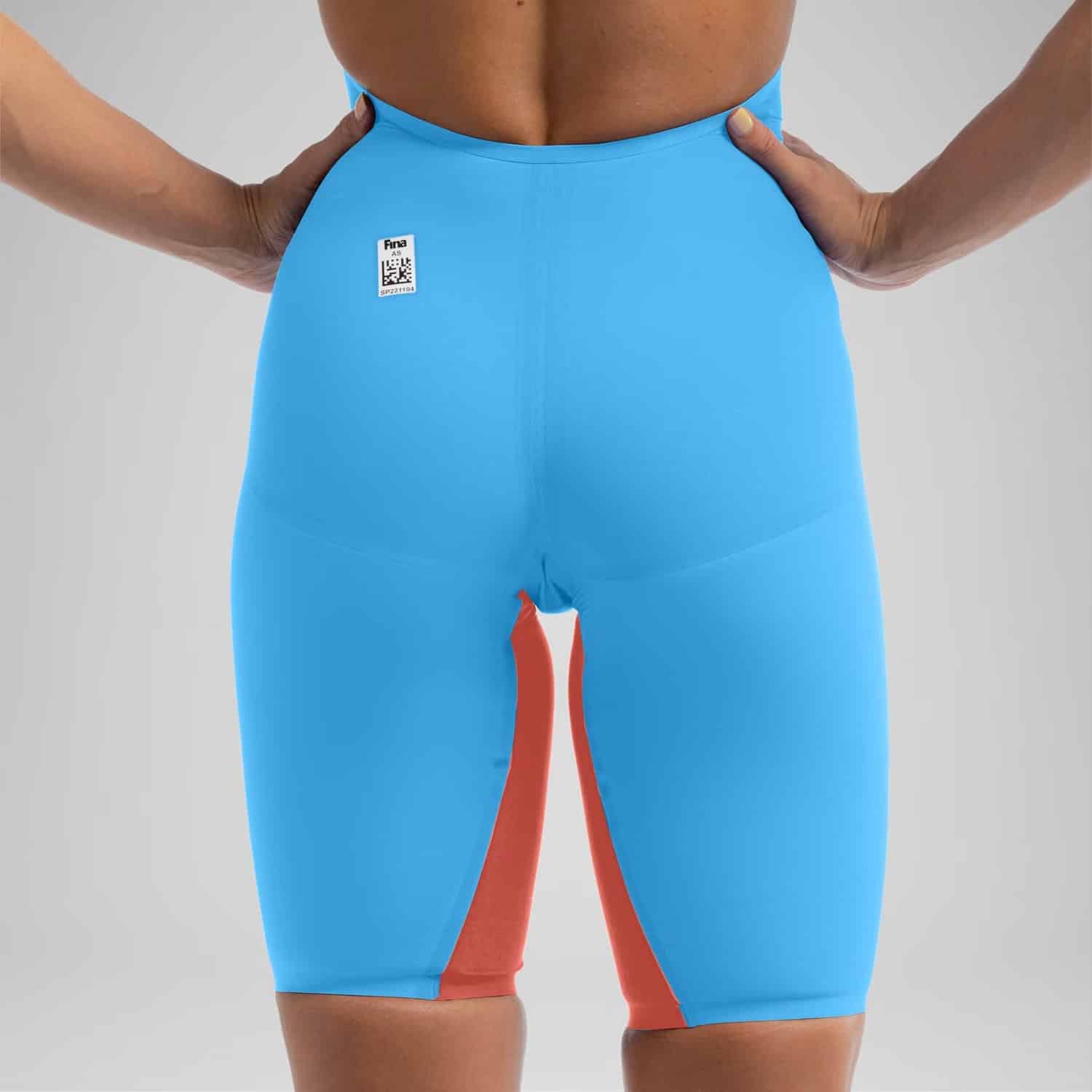 Fastskin LZR Pure Valor 2.0 Openback Kneeskin Donna Blu/Rosso