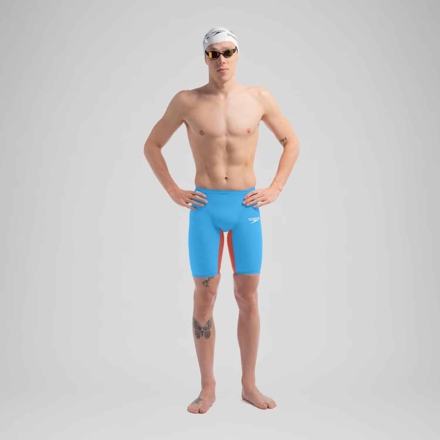 15861H828 D SPEEDO Fastskin LZR Pure Valor 2.0 Jammer Blu/Rosso