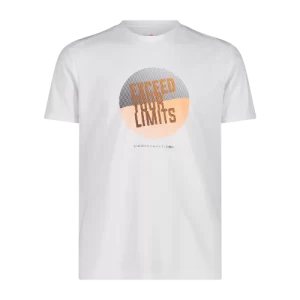 T-shirt piquet da uomo con logo CMP Bianca