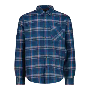 Camicia uomo manica lunga Check CMP Blue