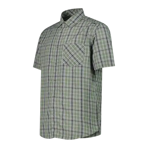 30T9937_38ZR_C_FOT_ECO_1 Camicia uomo manica corta Check CMP