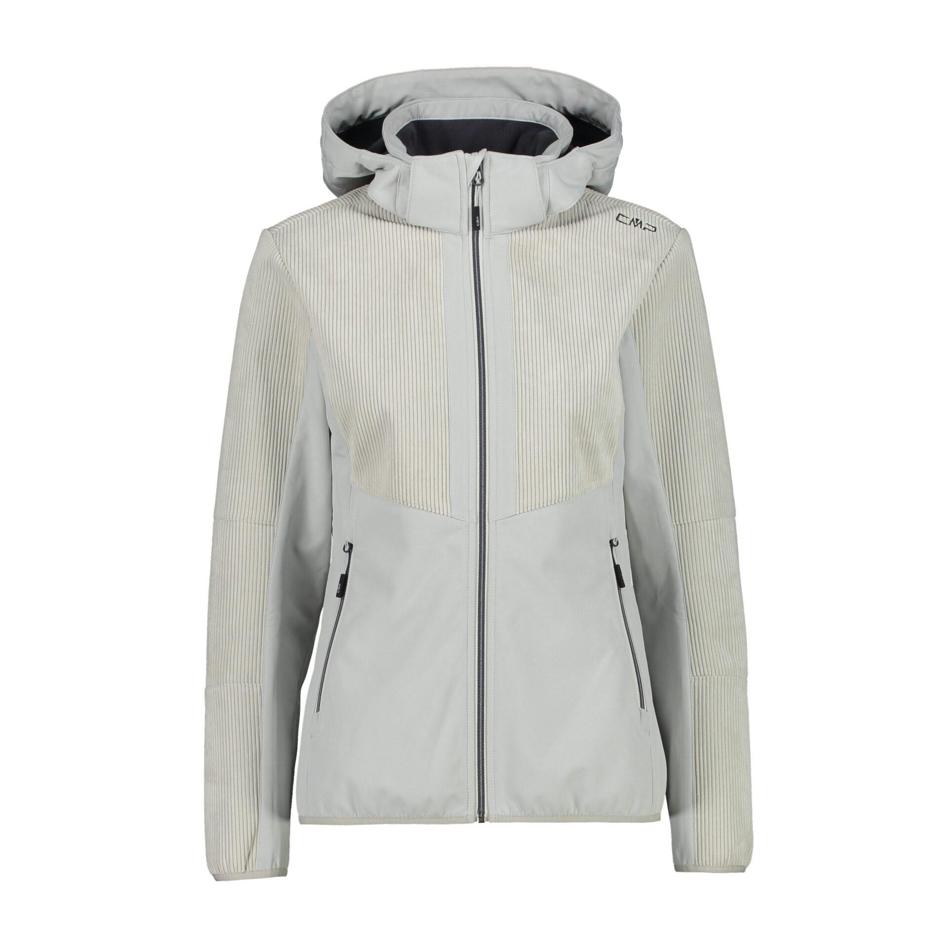 Giacca in softshell da donna inserti in velluto CMP DAVANTI CHIUSO