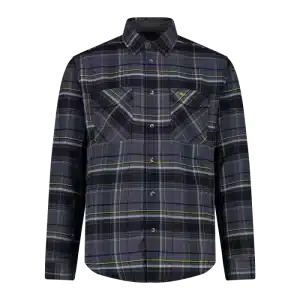 Camicia uomo manica lunga a quadri CMP Titanio
