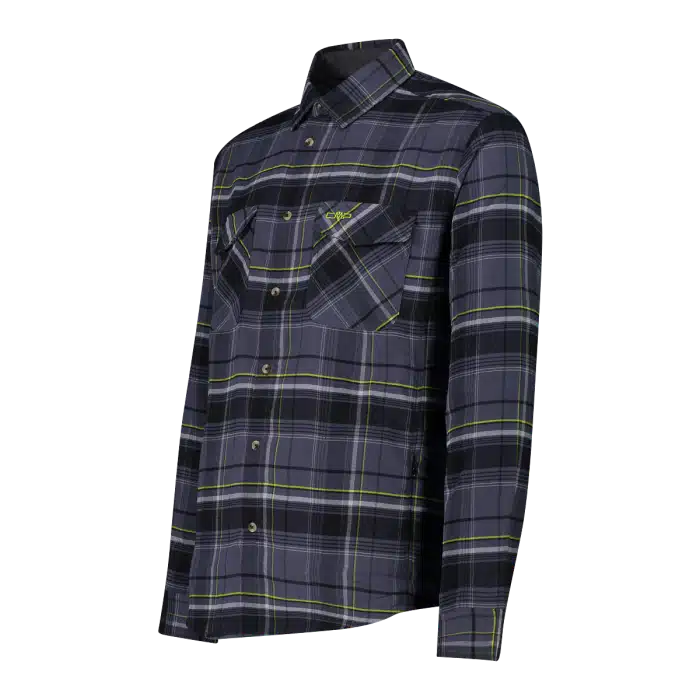 Camicia uomo manica lunga a quadri CMP Titanio